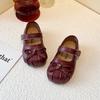 Zapatos Pequeños de Cuero para Bebé Niña Primavera y Otoño 2025 Zapatos de Una Sola Capa Antideslizantes Estilo Extranjero para Niña Pequeña Zapatos para Niños Pequeños de 1-2-3 Años Zapatos de Princesa