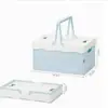 Caja de Almacenamiento con Tapa para Regalos y Recuerdos, Caja de Almacenamiento Portátil para Snacks de Estudiantes, Caja de Plástico para Cosméticos, Caja Organizadora de Almacenamiento