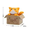Caja de Papel con Micro Paisaje para Coche, Figura de Gato, Muñeco de Dibujos Animados Pidiendo un Abrazo, Decoración Personalizada para el Tablero del Coche