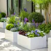 Macetero de Hierro Forjado Acero Inoxidable para Exteriores Personalizado Balcón Terraza Paisajismo Acero Galvanizado Acabado Combinación Metal Patio Interior