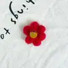 Nova Flor de Lã de Seis Pétalas Acessórios de Mohair Flor de Pelúcia DIY Decoração para Capa de Celular Pingente Acessórios para Roupas
