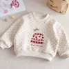 Sudadera de invierno para niña estilo 2026, top de princesa de forro polar para bebé a la moda, jersey de lunares para niños de otoño e invierno