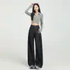 Jeans de Pierna Ancha de Cintura Alta Delgados de Tanino para Mujer Primavera y Verano 2025 Adelgazantes Combinan con Todo Retro Sueltos Sin Caer