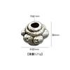 Imitación retro plata Xizang cuentas ojo de libélula aleación platillo volador pétalo patrón trasero cuentas sueltas accesorios de joyería DIY