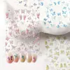 Nuevas Pegatinas de Mariposa para Manicura Jelly Pegatinas de Uñas Estereoscópicas Plateadas en Relieve Pegatinas de Uñas Mariposa Dream de Lujo Puro 3D