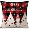 Funda de almohada navideña transfronteriza al por mayor Funda de cojín para sofá de sala de estar Funda de almohada para mesita de noche de Amazon Funda de cojín lumbar para oficina