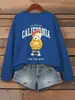 Para la Mejor Esperanza, Sudadera para Mujer con Estampado de Oso Lindo, Suéter Casual de Cuello Redondo, Estilo Urbano de Otoño
