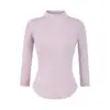 Suéter de Tricô Estilo Desejo Puro com Gola Meia-Alta e Manga Três Quartos, Nova Moda Outono e Inverno, Blusa Interna Versátil Slim Fit para Mulheres