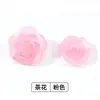 Botão de resina com padrão floral, redondo, para cardigans, casacos, calças, colorido, botões decorativos de flor rosa DIY costurados à mão