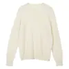 Suéter cálido de lana de cachemira suave y acogedor con cuello redondo para mujer, adecuado para otoño e invierno, cómodo de llevar sin picazón, disponible en varios colores, capa interior de cachemira de manga larga