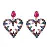 Pendientes Geométricos de Corazón Escorpión Gota de Agua Transfronterizos Europeos y Americanos Pendientes de Piedra Preciosa Hoja Diamante Lujo Pendientes de Gama Alta para Mujeres