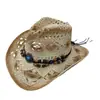 Sombrero de Sol de Paja de Vaquero Occidental Sombrero de Sol de Playa Protector Solar Hueco de Amazon para Exteriores de Primavera y Verano Sombrero Transfronterizo Sombrero de Vaquero