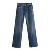 Colección de primavera 2026 para mujer TAOP&ZA: Pantalones vaqueros largos de pierna ancha, tiro medio, estilo europeo y americano, número de estilo 6045129