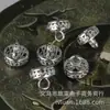 Pingente Antigo de Ouro e Prata Antiga Recortado com Botão Caractere Fu Pingente de Botão Lu Acessórios para Roupas Acessórios para Bolsas