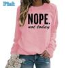Europa y Estados Unidos estación independiente de Amazon transfronteriza sí tengo frío suéter sin capucha de cuello redondo con estampado de letras ropa de mujer
