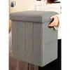 Banqueta de Armazenamento Jian Mo Novo Produto com Alça Caixa Organizadora de Bolso Lateral para Sala de Estar com Tampa Assento para Adultos Banqueta de Armazenamento Banqueta para Trocar de Sapato