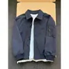 Chaqueta de aviador azul marino para hombre, chaqueta nueva de primavera y otoño, silueta de alta gama, chaqueta de béisbol retro americana