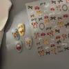 Mini Pegatinas para Uñas con Lazo Estampado de Leopardo Lujo Ligero, Pegatinas para Uñas Gelatina con Lazo de Cereza Estilo Dulce y Fresco, Al por Mayor en Stock