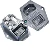 Tomada de energia AC branca três em um tomada AC-01A com interruptor fusível DB-14 C14