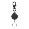 Hebilla retráctil negra de alta elasticidad para exteriores, hebilla retráctil de escalada, hebilla retráctil para llaves antirrobo, venta directa del fabricante