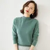 Suéter de malha feminino, camada base outono e inverno, suéter interno feminino, camada base de malha, suéter feminino de gola alta cruzada de manga longa