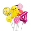 Set de Globos de Aluminio y Látex para Cumpleaños, Tema de Dibujos Animados Pokemon Pikachu, 32 Pulgadas, Rojo Rosa y Negro, Impresión Digital