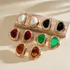 Pendientes Geométricos Irregulares de Resina Retro Europeos y Americanos, Pendientes de Nicho Transfronterizos de Alta Gama, Pendientes Personalizados para Mujer