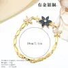 Artículo más vendido transfronterizo: Pulsera Minimalista Europea y Americana de Copo de Nieve con Circonita para Mujer, Versátil Cobre Chapado en Oro con Incrustaciones de Circonita, Joyería de Mano de Lujo Ligero