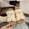 Chinelos de Pelo com Solado Grosso Estilo Europeu para Aumentar a Altura para Mulheres, Uso Externo, 20266 Outono e Inverno Novo Tendência Estilo Birkenstock Planos Preguiçosos