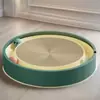Tabla Redonda Impermeable y Resistente al Desgaste para Rascar Gatos, Bandeja Rascadora para Gatos, Cama Integrada para Gatos, Cartón Corrugado, Disponible en Tamaños 45 cm y 50 cm