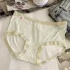 Algodón Puro Antibacteriano Ácido Poliláctico Entrepierna Cintura Media Ropa Interior Femenina Sin Costuras Transpirable Amigable con la Piel Bragas Cortas para Mujer