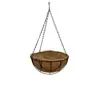 Cesta colgante de arte en hierro hecha a medida con palmera de coco, maceta colgante de forma única para balcón y patio, cesta colgante de palmera de coco para plantas verdes y flores