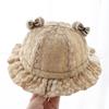 Gorro de Bebé Primavera y Otoño Sombrero de Pescador Sombrero de Sol para Bebé Lindo y Dulce Sombrero de Cubeta Resistente al Viento para Bebé al Aire Libre