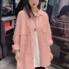Jaqueta Estilo Coreano, Casual Retrô Estilo Hong Kong, Emagrecedora, Novo Modelo Primavera e Outono 2025, Top Branco Longo Soltinho