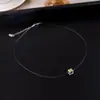 Collar de Cubos de Azúcar de Colores Bañado en Oro Real Estilo Coreano de Moda Elegante Versátil Cadena para Clavícula Diseño Personalizado Collar Sencillo para Mujeres