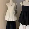 Verão 2026 Novo Estilo Coreano Design High-End Nicho Petite Sem Mangas Babydoll Camisola Regata Ins