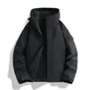 Nueva chaqueta de exterior Luotuo para mujer, conjunto de dos piezas cortavientos e impermeable tres en uno con capucha, chaqueta cálida para montañismo para hombre