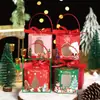 Caixa de Presente de Natal Caixa de Doces Portátil Caixa de Presente para Jardim de Infância Véspera de Natal Embalagem para Presente de Frutas Atacado Estoque Pronto