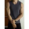 Chaleco Cálido de Terciopelo con Cuello en V para Hombre, Sin Costuras, Calentamiento a Presión Cero, Manga Corta, Camiseta Base para Primavera 2025