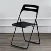 Silla Plegable con Respaldo para Verano, Adecuada para Hogar, Oficina, Estudio, Dormitorio, Reunión, Silla de Computadora, Balcón, Portátil, Individual, Sencilla
