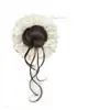 Bolsa para Peruca com Cabeça de Bola Faixa de Cabelo de Renda Adorno de Flor Despenteado Artificial Adorno de Cabelo para Parte de Trás da Cabeça Anel para Peruca