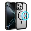 Para Apple 16promax capa de celular com sucção magnética com borda elevada iphone15 transparente capa protetora totalmente envolvente à prova de quedas