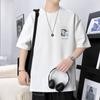Camiseta de Manga Corta Talla Grande para Hombre al por Mayor Ins Juvenil Moderna Versátil Casual Holgada Camiseta de Media Manga con Cuello Redondo para Hombre