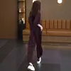Traje casual y de moda de Tencel para mujer, conjunto elegante de verano talla grande para mamá, conjunto de dos piezas de pantalones harén holgados de media manga