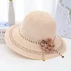 Chapéu de Sol de Palha Moda Verão 2025 para Mulheres Viagem ao Ar Livre Proteção Solar Chapéu de Praia Chapéu de Palha Chapéu de Sol de Aba Larga