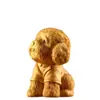 Taihang Thuja Pieza de Mano Perro de Peluche Mascota Linda Hogar Perro de la Suerte Pieza Tallado en Madera Colgante Oficina Juego
