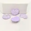 Parche de Resina con Forma de Corazón Asimétrico Transparente, Onda de Agua, Corazón de Durazno, Material para Zapatos con Agujeros, Funda de Teléfono Móvil, Accesorios para el Cabello