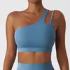Sutiã de Yoga à Prova de Choque com Ombro Assimétrico Nuvem Estética Costas Roupa Íntima Esportiva Alça Assimétrica Regata Fitness para Corrida 6425