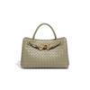 Bolso Horizontal de Lujo Ligero y Alta Calidad para Mujer, Bolso Tote de Mano Totalmente Tejido a Mano, Bolso Bandolera para Viajero, Bolso Cuadrado Pequeño