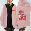 Suéter tipo cárdigan estilo Bts Sudadera con capucha con cremallera Moda urbana con estampado gráfico Mismo estilo Otoño e Invierno Corte holgado
